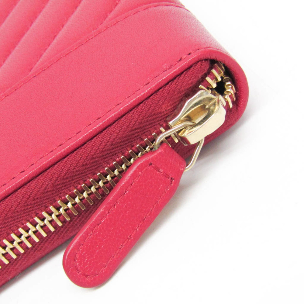 CHANEL Authentic Pink Lambskin Leather Wallet - Picture 9 of 14